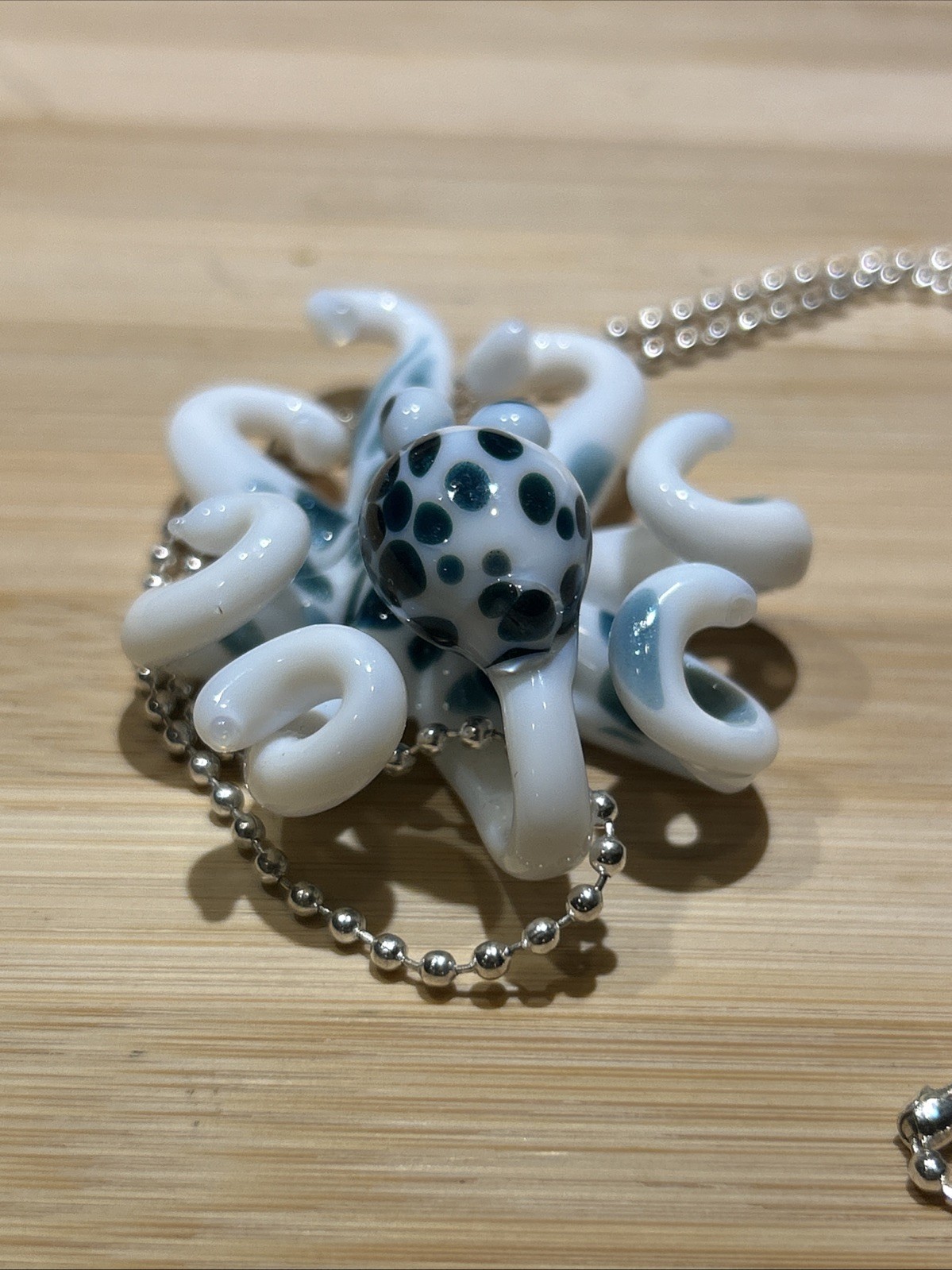 Boro Glass Octopus Necklace: Kraken, Collectible Wearable