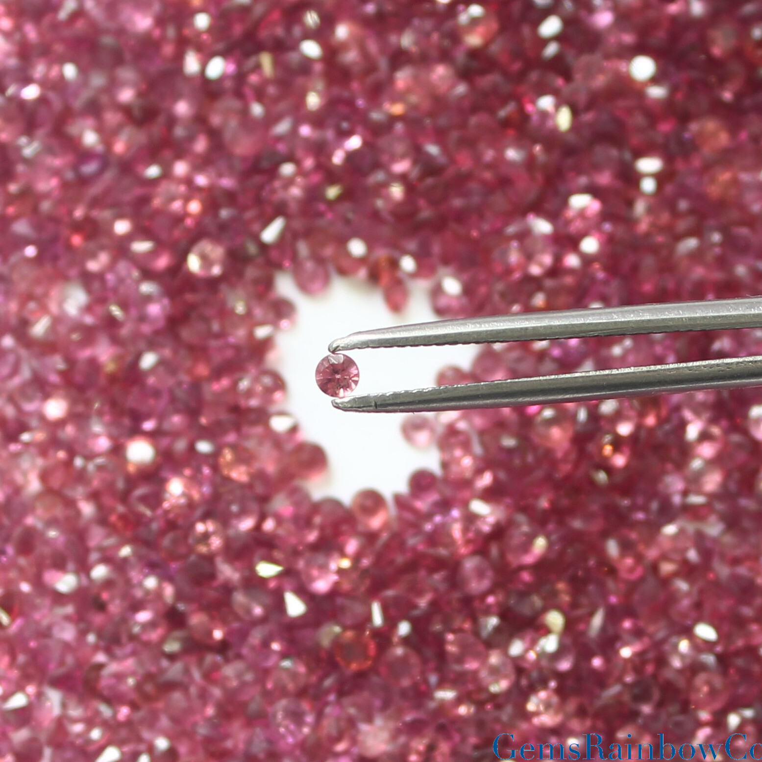 Natural Rhodolite Garnet Round Cut 2mm to 2.5mm Loose gemstone, in Lots 50 Piece