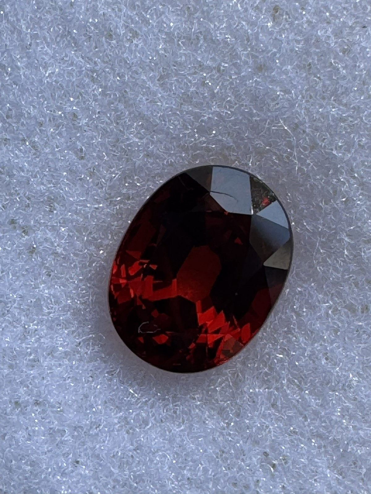 2.41 Carat, Orange Red Mandarin Garnet, 8×6.2mm Oval, Eye Clean.