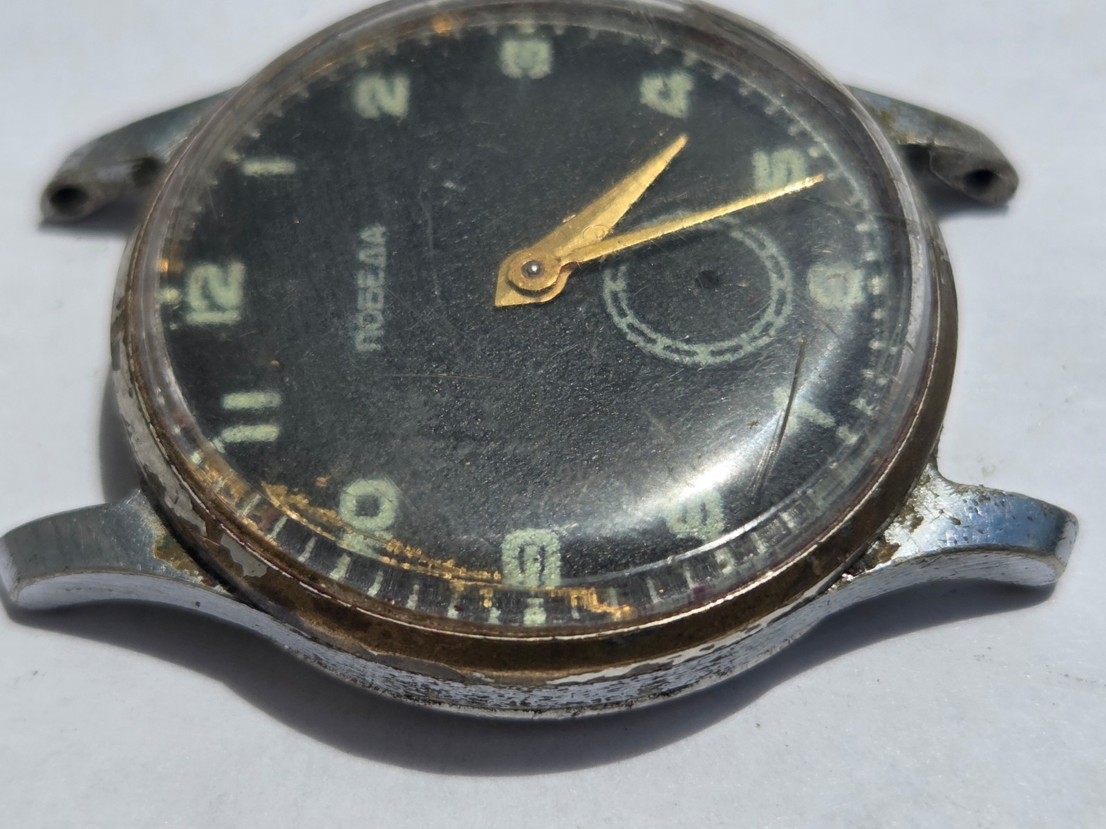 Russian Wristwatch Watch Pobeda , Victory . Made in USSR . Not working for parts