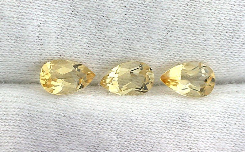 ONE 8×5 8mm x 5mm Pear Citrine Gem Stone Gemstone Natural Brazilian Brazil