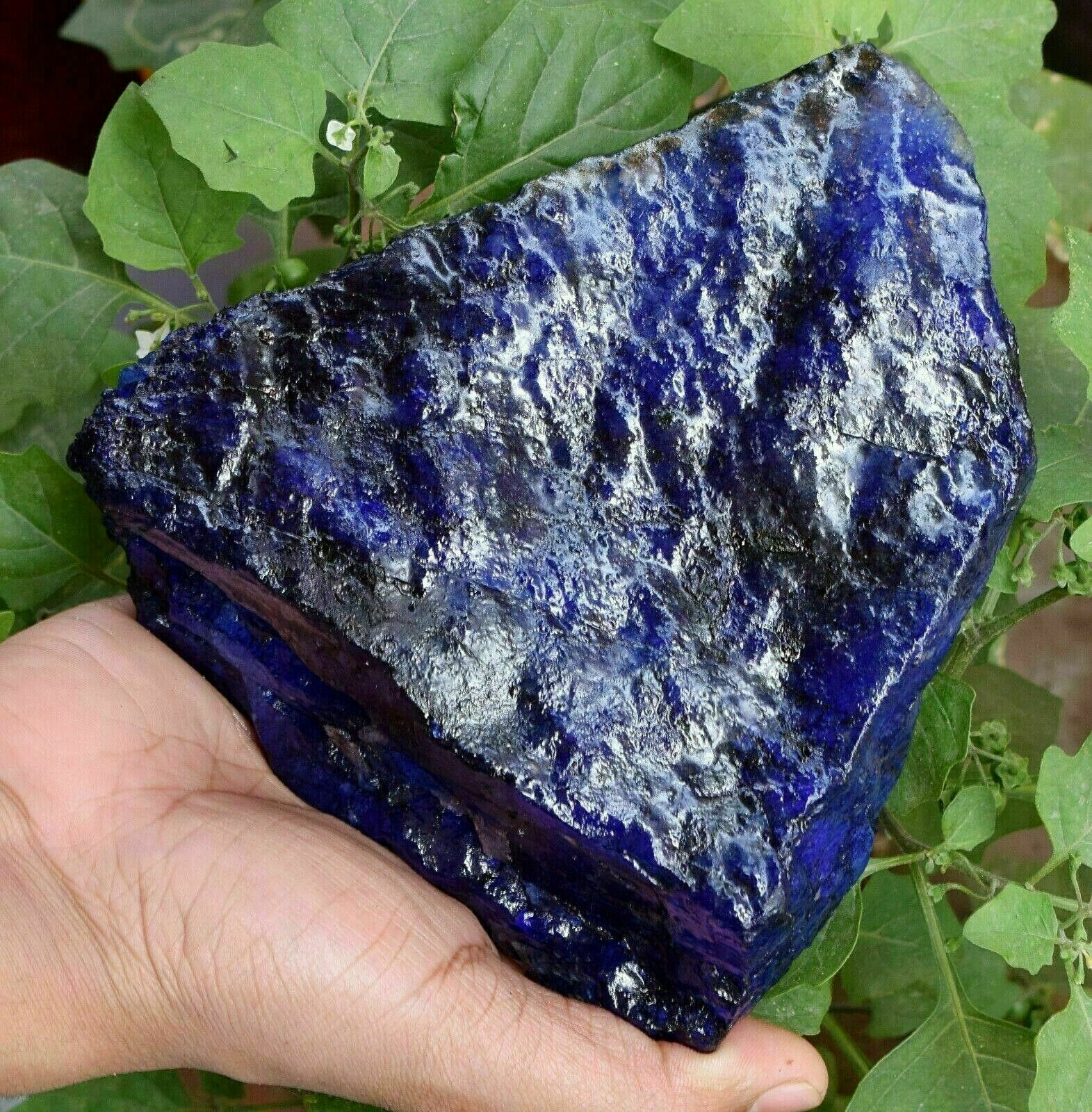 DYED Offer 6550Ct Certified African Blue Sapphire Gemstone Natural Rough