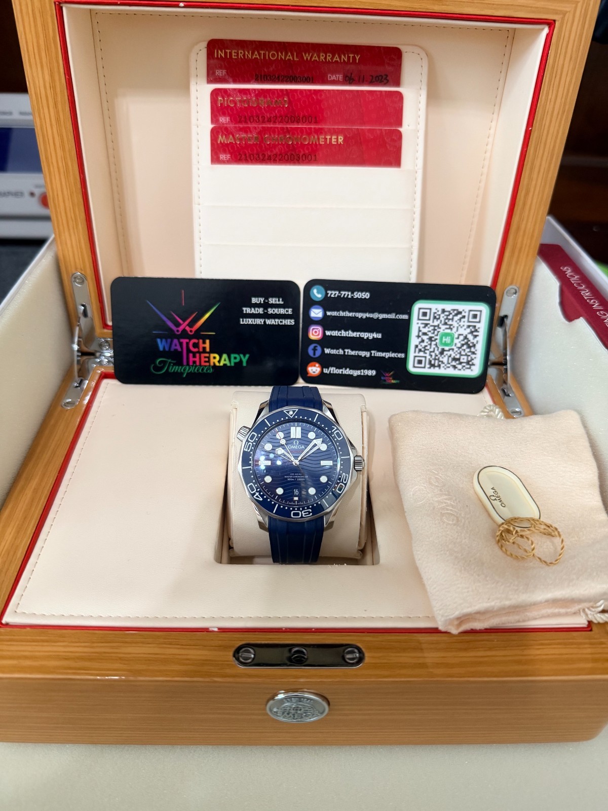 2023 Omega Seamaster Diver 300M Blue 6/23 Ref# 210.32.42.20.03.001