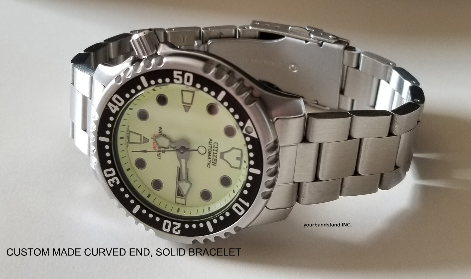 20mm Oyster Stainless Steel Double Lock Bracelet For Citizen Promaster NY0040