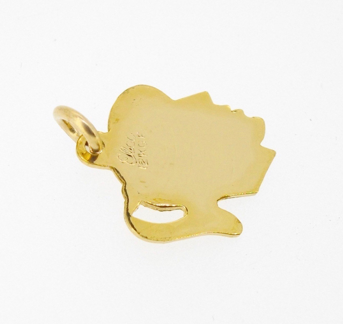 Charm GIRL’S HEAD profile Sterling Silver or Gold filled w/ pony tail hair