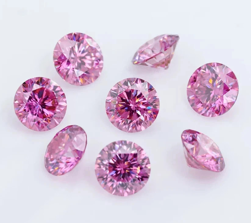 Excellent Cut 2.00 CT Pink Round Cut Lab Grown CVD Diamond Loose VVS1 Certified