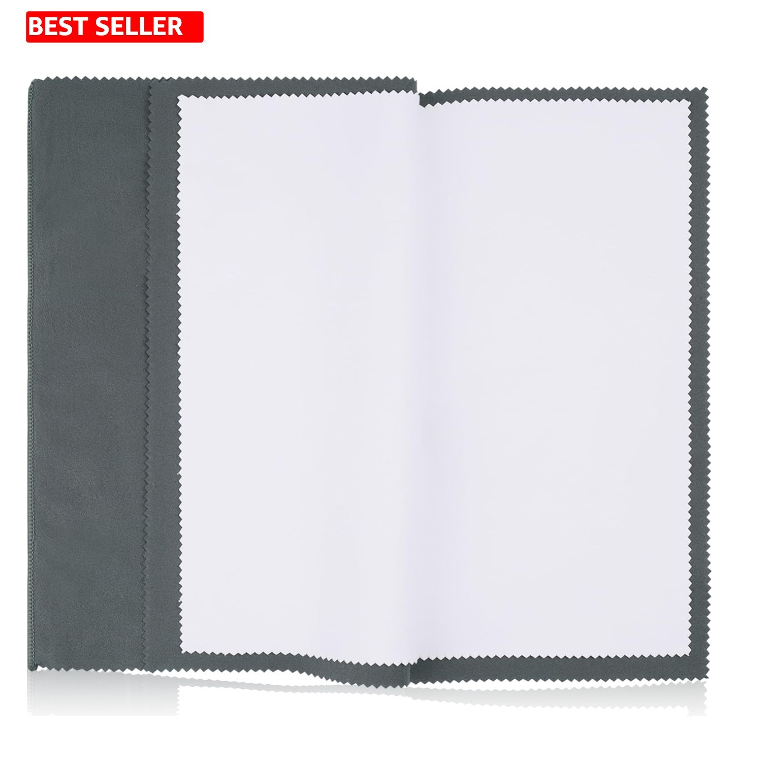 Classic Grey 2PC Polishing Cloth Set – Reusable and Gentle Care for Jewelry