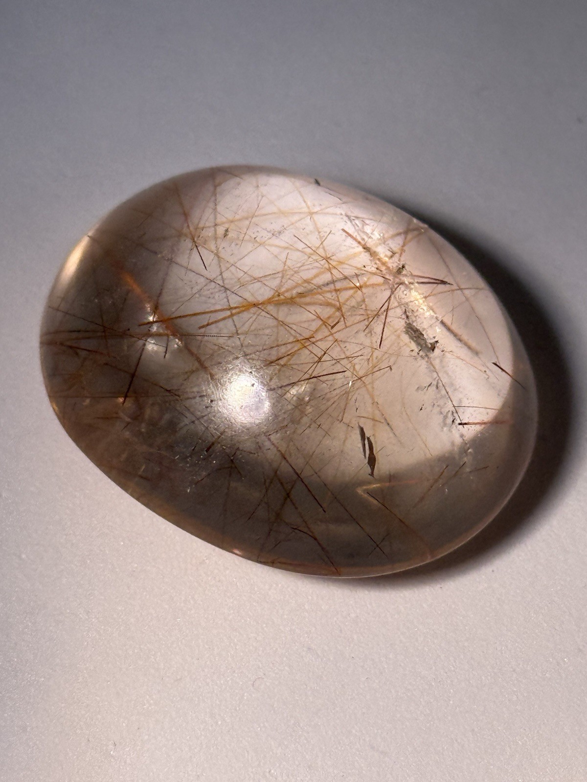 Natural Golden Rutilated Quartz Cabochon 104.70 Ct Beautiful Gem Pakistan