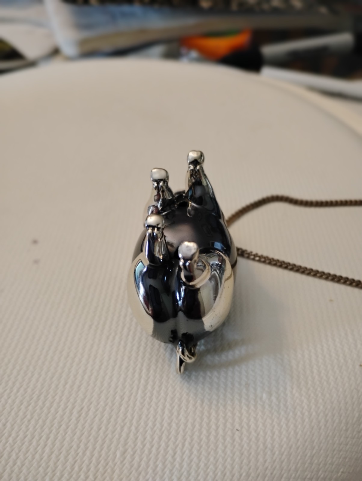 Necklace of a Pig by Gli Originali Saturno, Italy Sterling 925 1.7 ounces