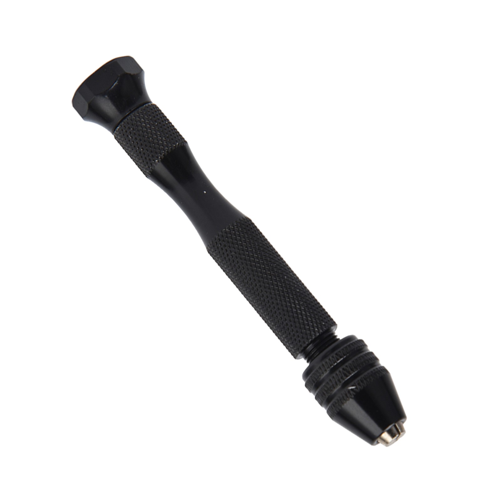 Pin Vise Hand Drill Mini Twist Drill 0.3-3.4mm Clamping (Black)