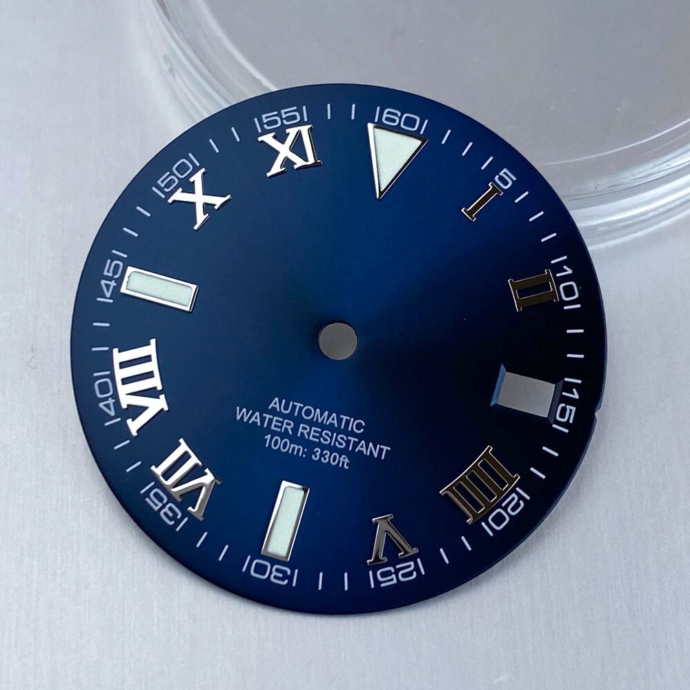 For Datejust Roman Number Sunburst Watch Dial Fit Japan NH35 NH36 NH38 Movement