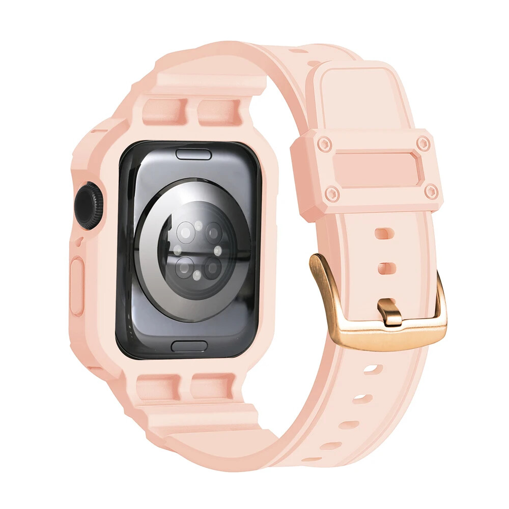 Protect TPU Rubber Case for Apple Watch Strap Series 10 42 46mm Watch Band Cover