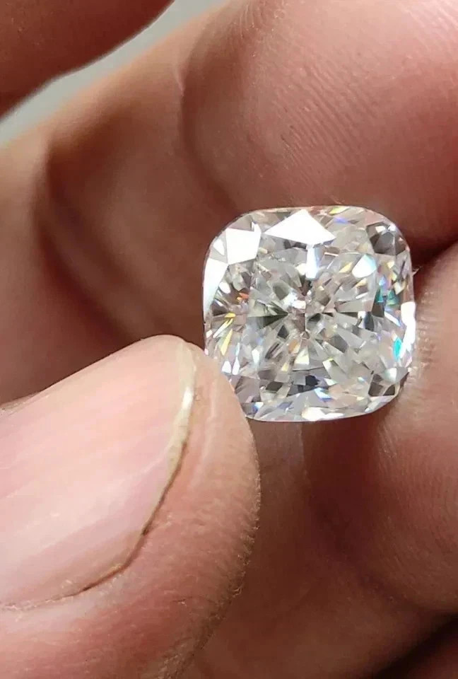 3.40 CT Natural White Diamond 9 mm 1 Pcs Cushion Cut VVS1 D Grade Certified N50