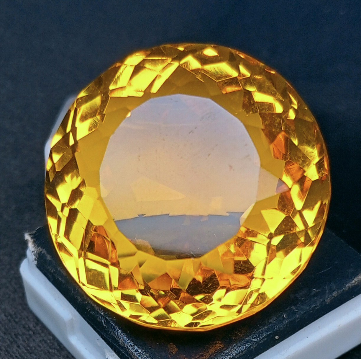 A++ Round Cut Yellow Natural Brazilian Topaz 100 Ct EGL Certified Loose Gemstone