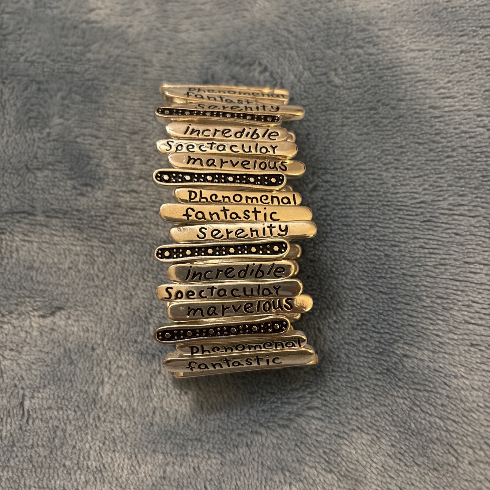 Inspirational Words of Encouragement Stretch Bracelet Marvelous Spectacular etc