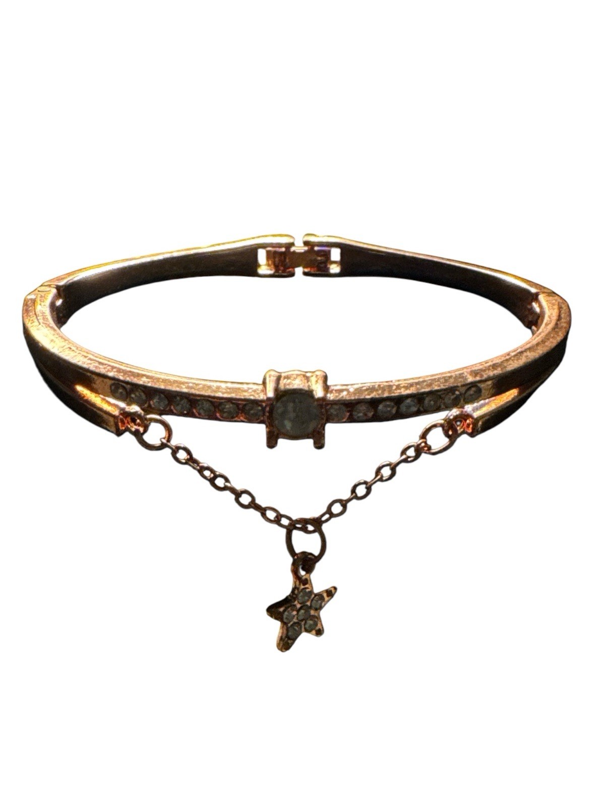 Women PU Leather Rhinestone Watch and Rose Gold Bracelet 2 Piece Set