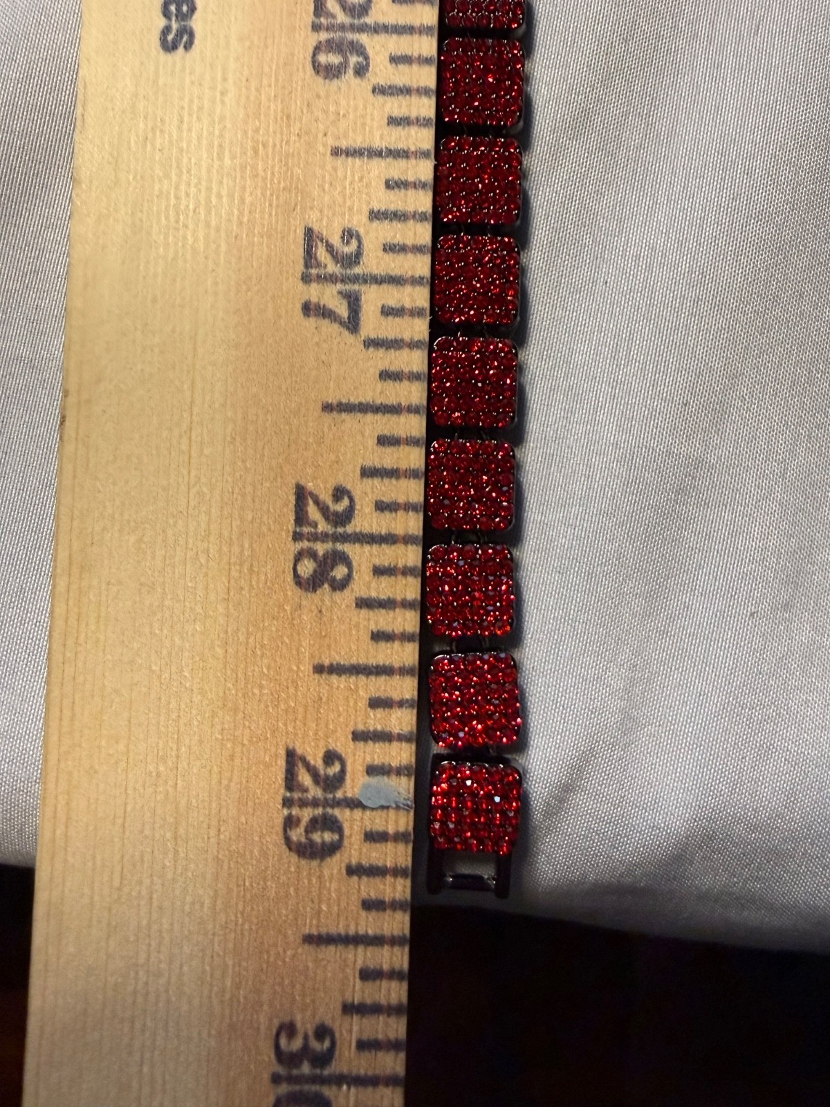 Men Red iced-out Tennis Chain