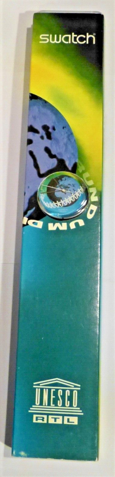 UNWORN Swatch GZ153 UNESCO “Rund Um Die Uhr” 1994 Special! new battery, perfect!