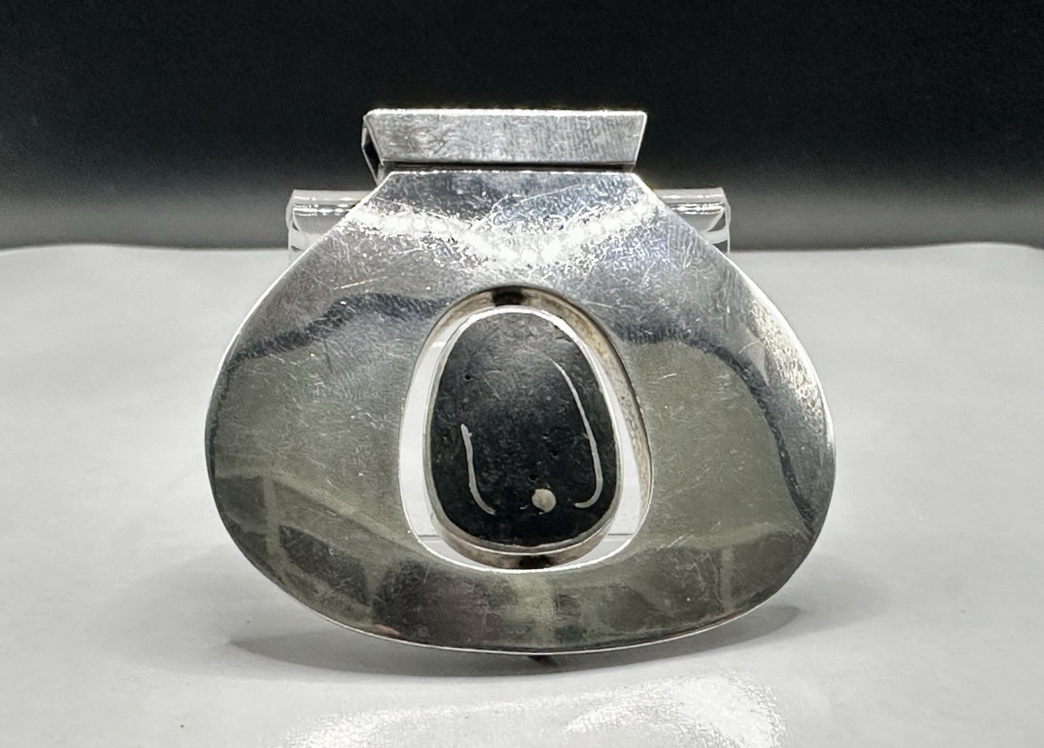 Sterling Silver 925 Reversable Spin Vintage Modernist FLIP Pendant Handmade