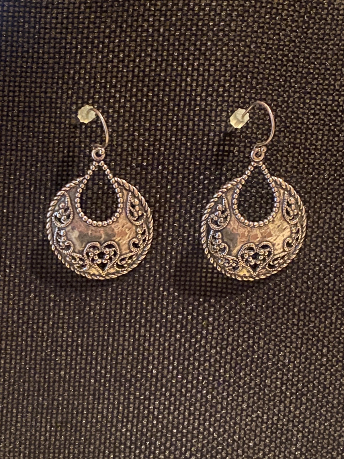 PZ Sterling Silver 925 Ornate openwork Earrings – Israel