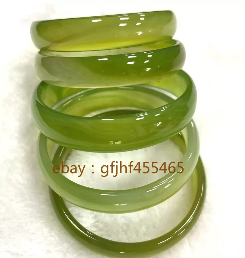 Authentic certified 50mm ice cold semi transparent apple green jade bracelet-