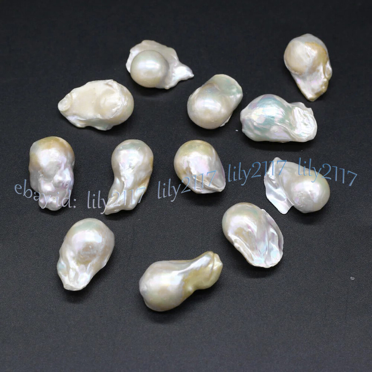 1 pc No Hole 15-30mm Natural Freshwater Baroque Keshi Pearl Loose Beads DIY