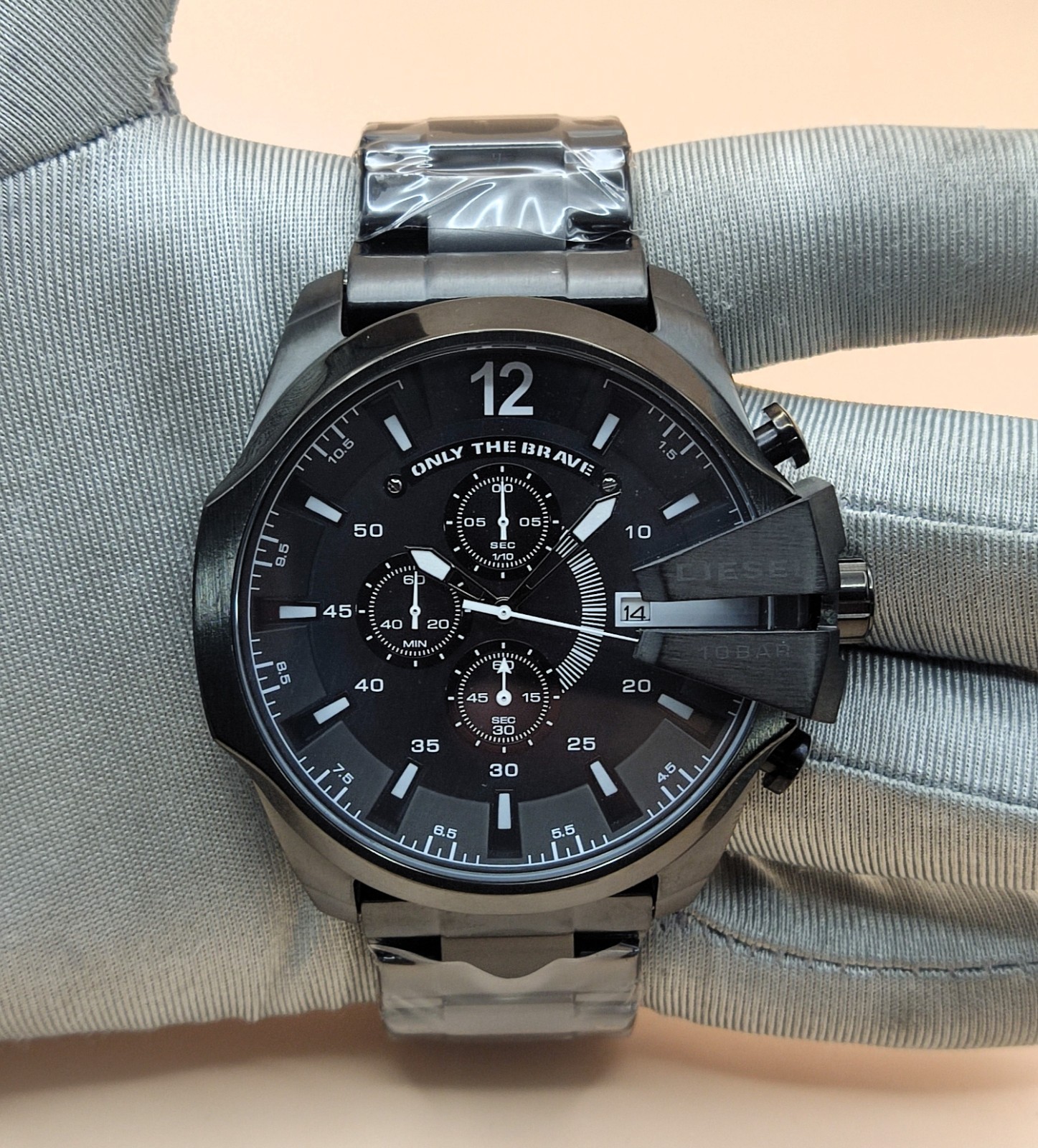 Luxury Diesel Only The Brave 10 Bar Black Dial Refurbished Men’s Wrist Watch