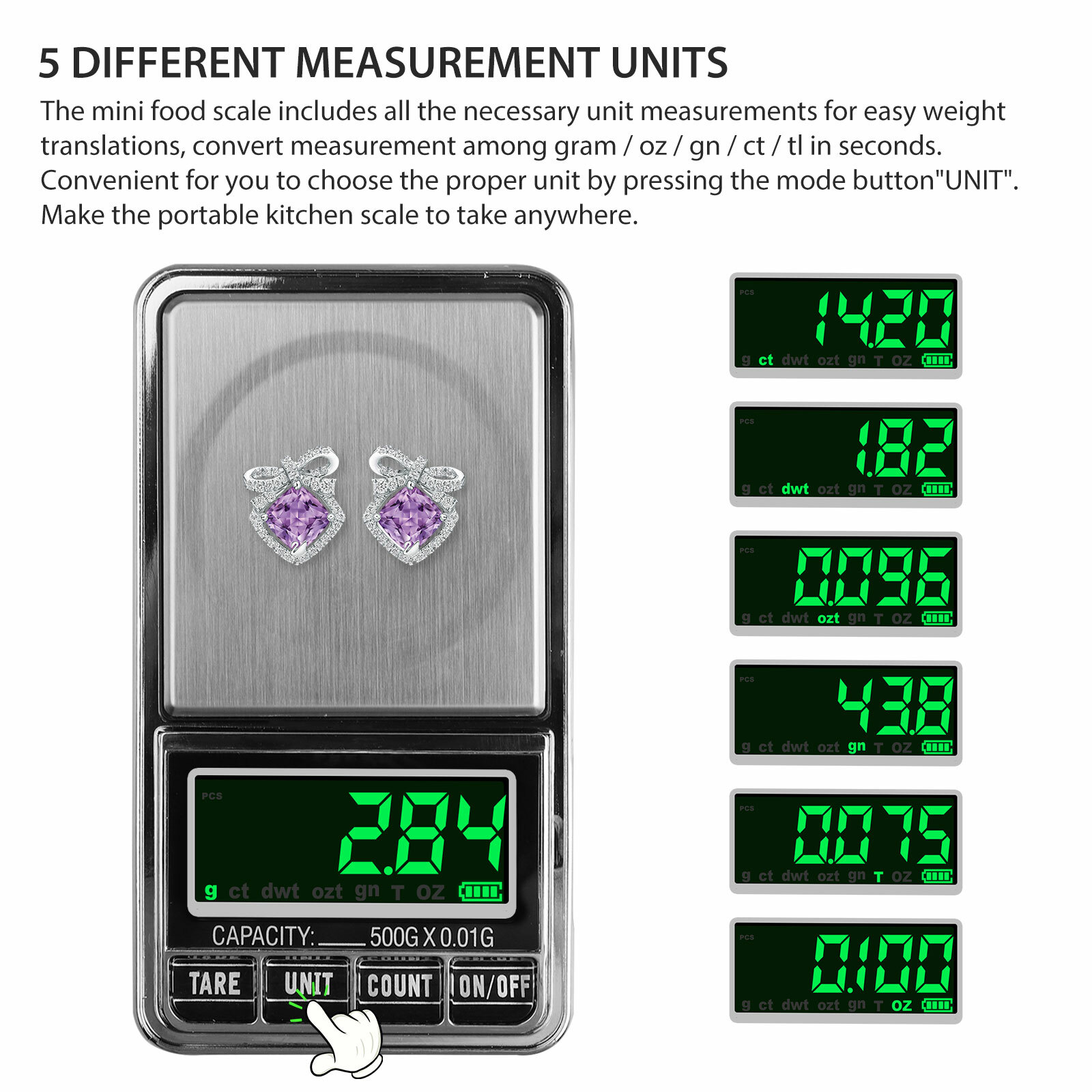 Portable Pocket Electronic Scales Jewellery Gold Weighing Mini Digital Scale