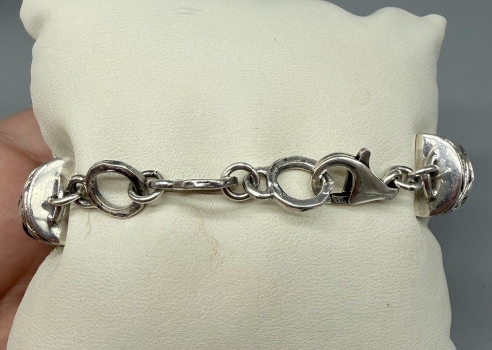Silpada B1702 Talk of the Town Multi Strand Sterling Silver Bracelet Retired 8”