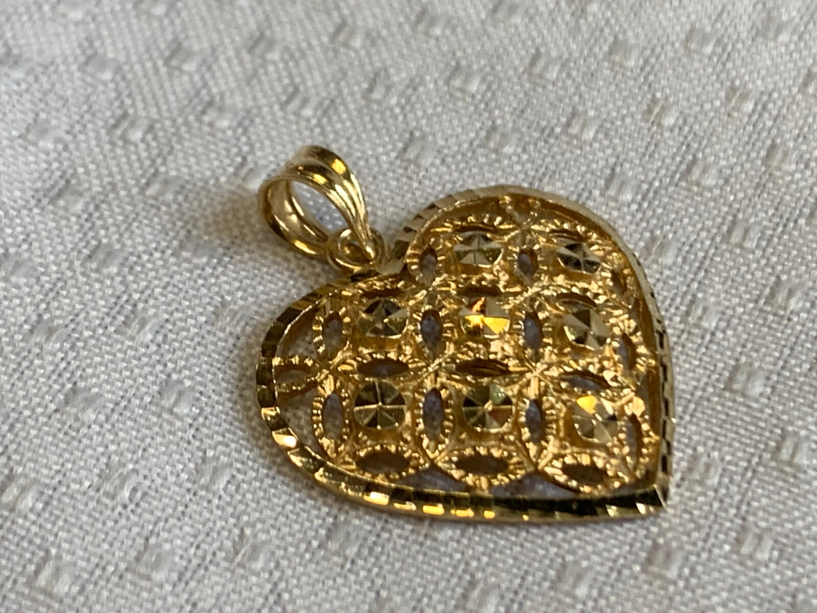 14K Yellow Gold Heart Pendant Beverly Hills Gold 1.95g Fine Jewelry Charm