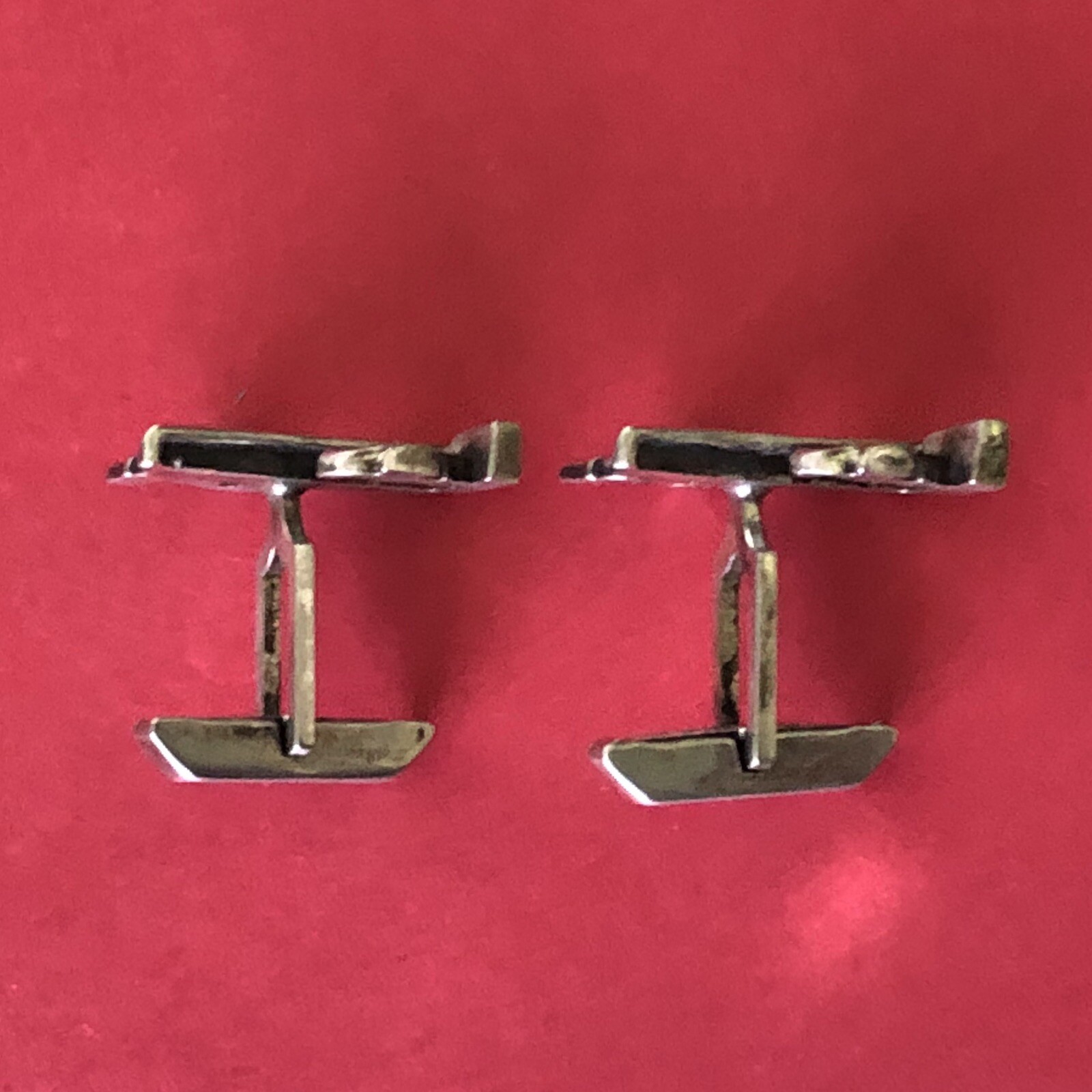 Vtg Sterling Silver Figural Kitchen Sink Father’s Day Gift Dad Joke CUFFLINKS