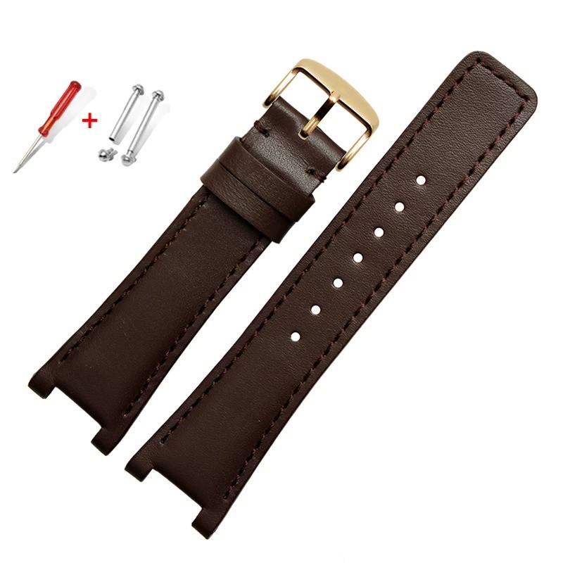 NEW Concave Screw Clasp leather watch strap fits for Gucci YA1332 YA1333 YA1335