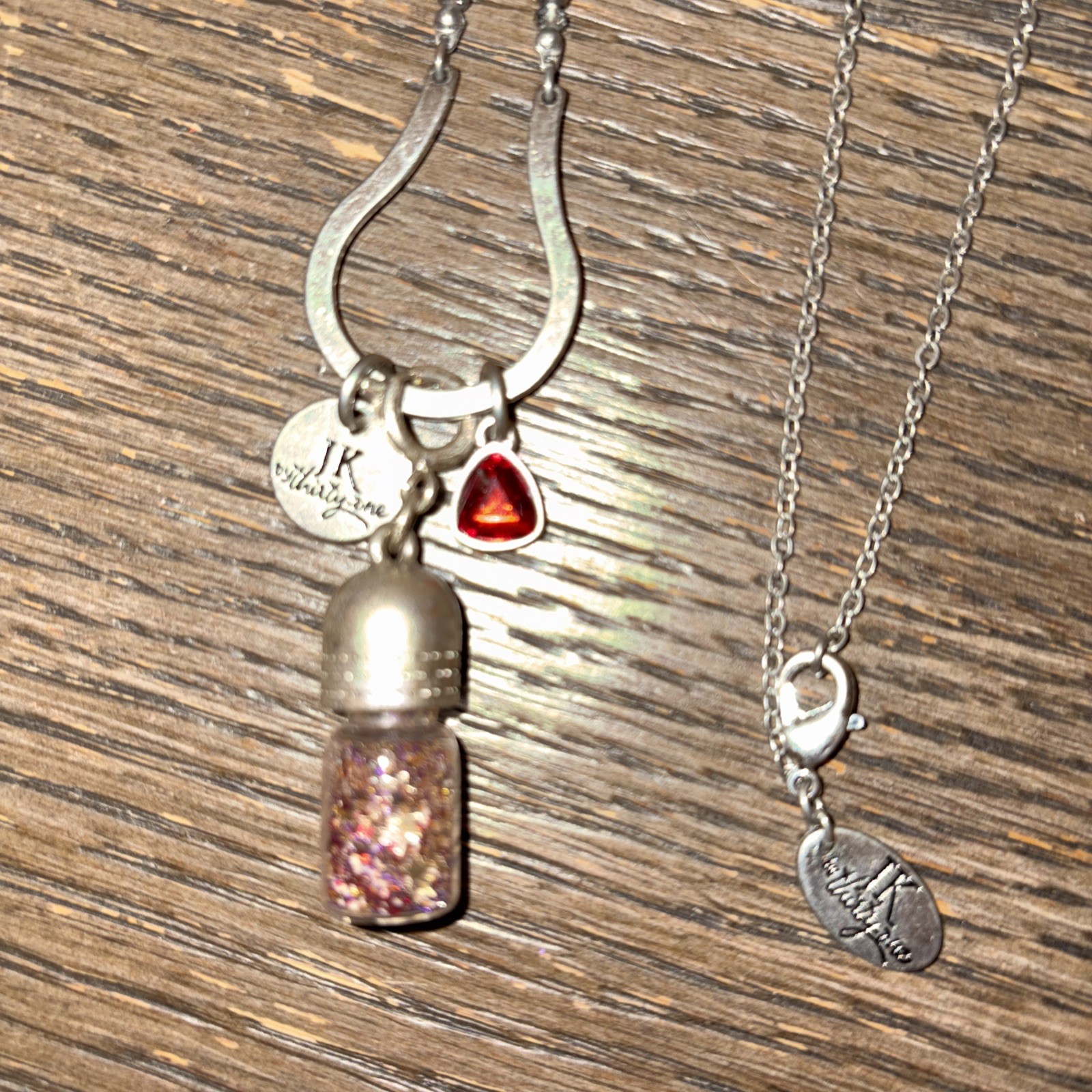 JK by thirty one Charm Necklace 32” With 3 Charms