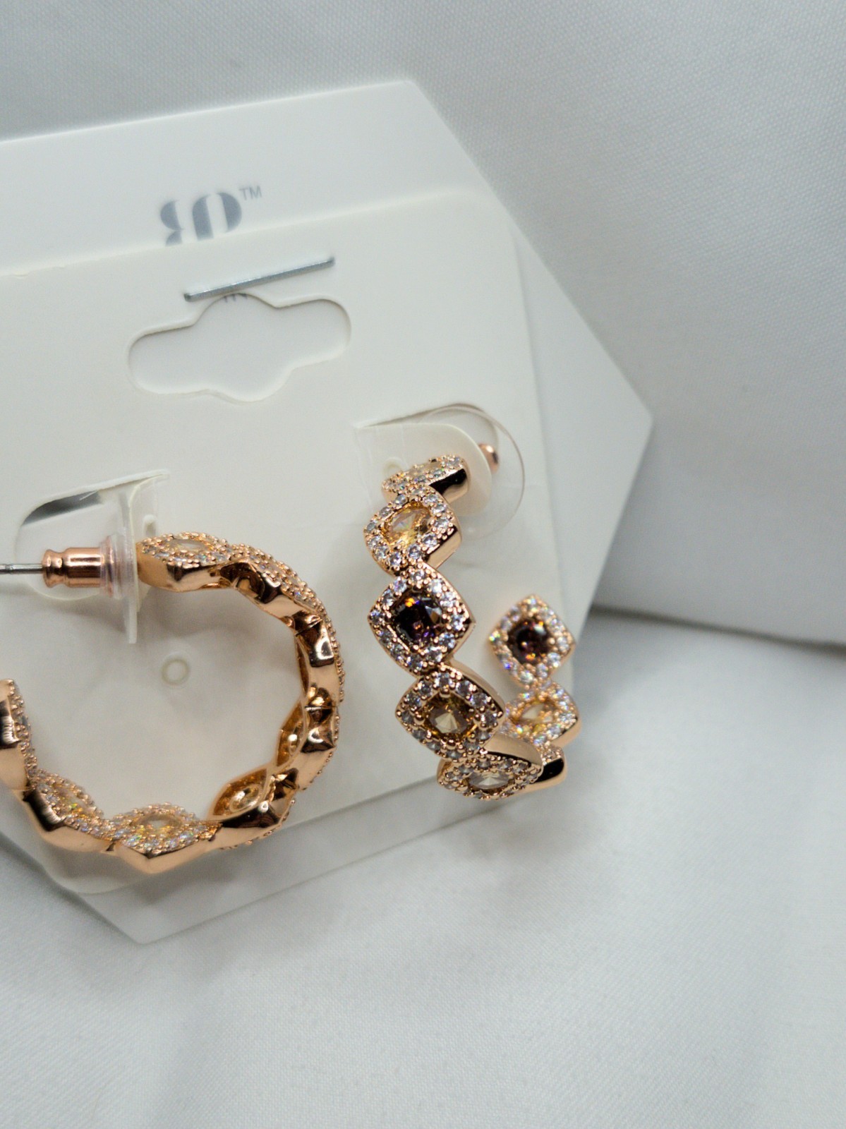 Bomb Party Earrings “Moments Of Bliss” Smokey Topaz/Brown Tourmaline/RG Plating