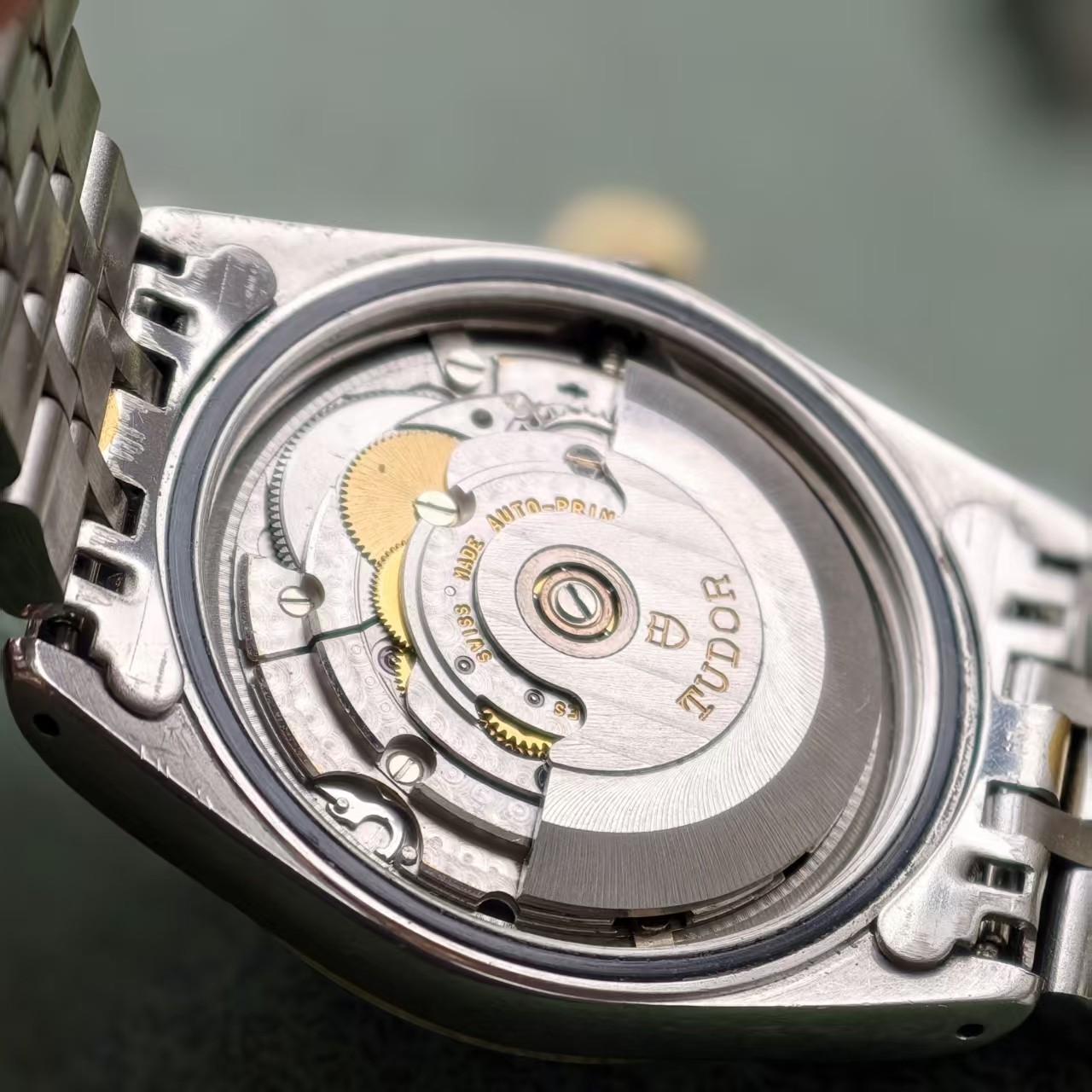 Tudor White 10-Diam Roman Dial Prince Date 74033 Men’s Watch Automatic 34mm