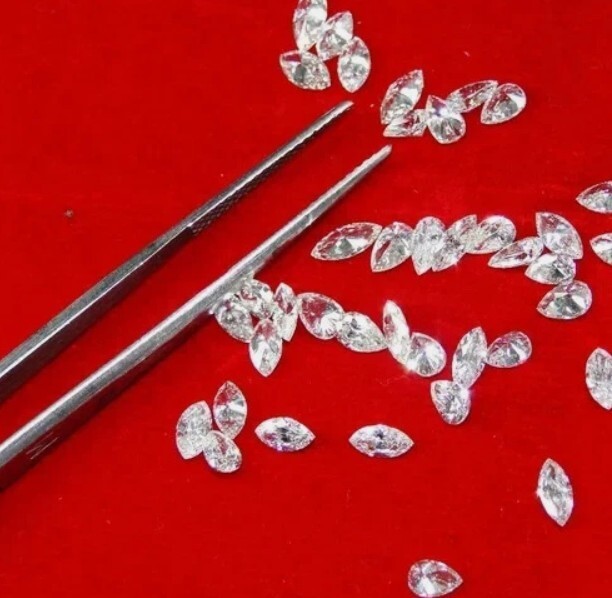 3.5 x 7 mm Marquise Cut Loose CVD Diamond 10 Pcs Lot Lab-Grown 3 Ct Certified