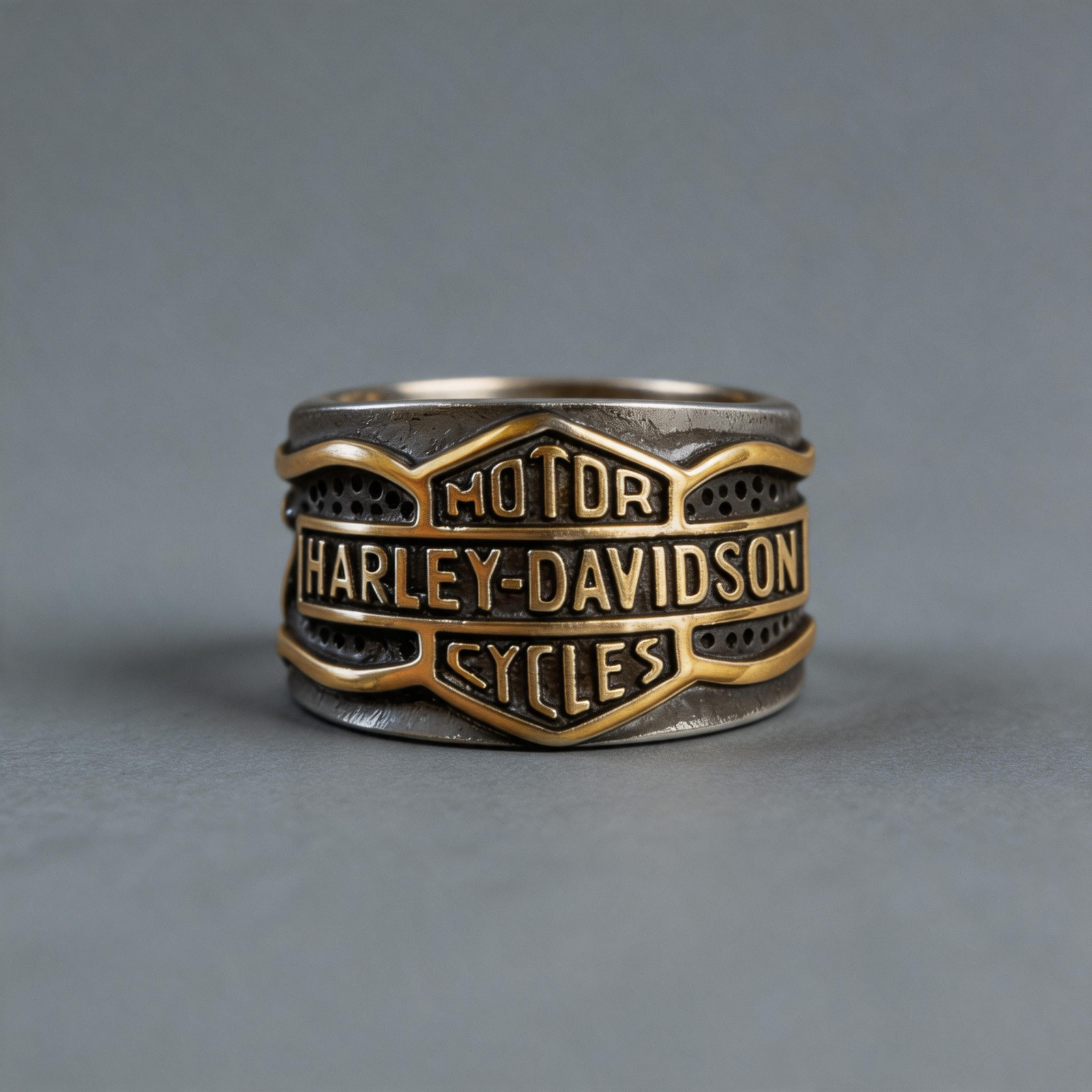 Rocker Biker Motorcycle Ring Stainless Steel Band Gold Silver Unisex US Seller