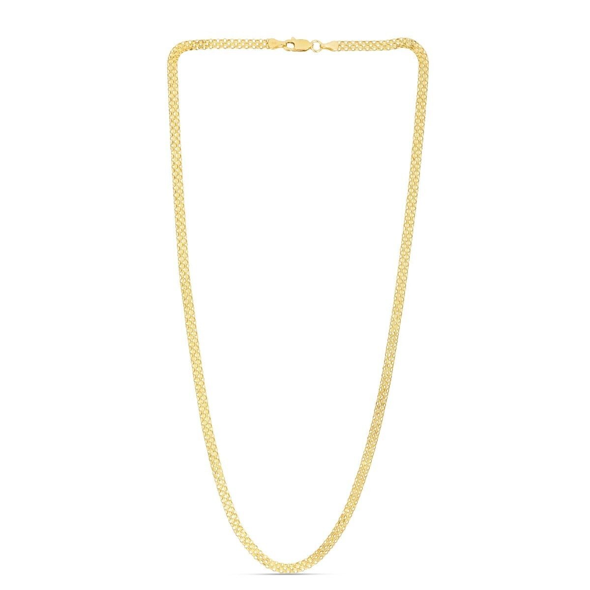 14k 16″ Yellow Gold 4.7mm Bismark Braided Link Chain Necklace 3.3 Grams