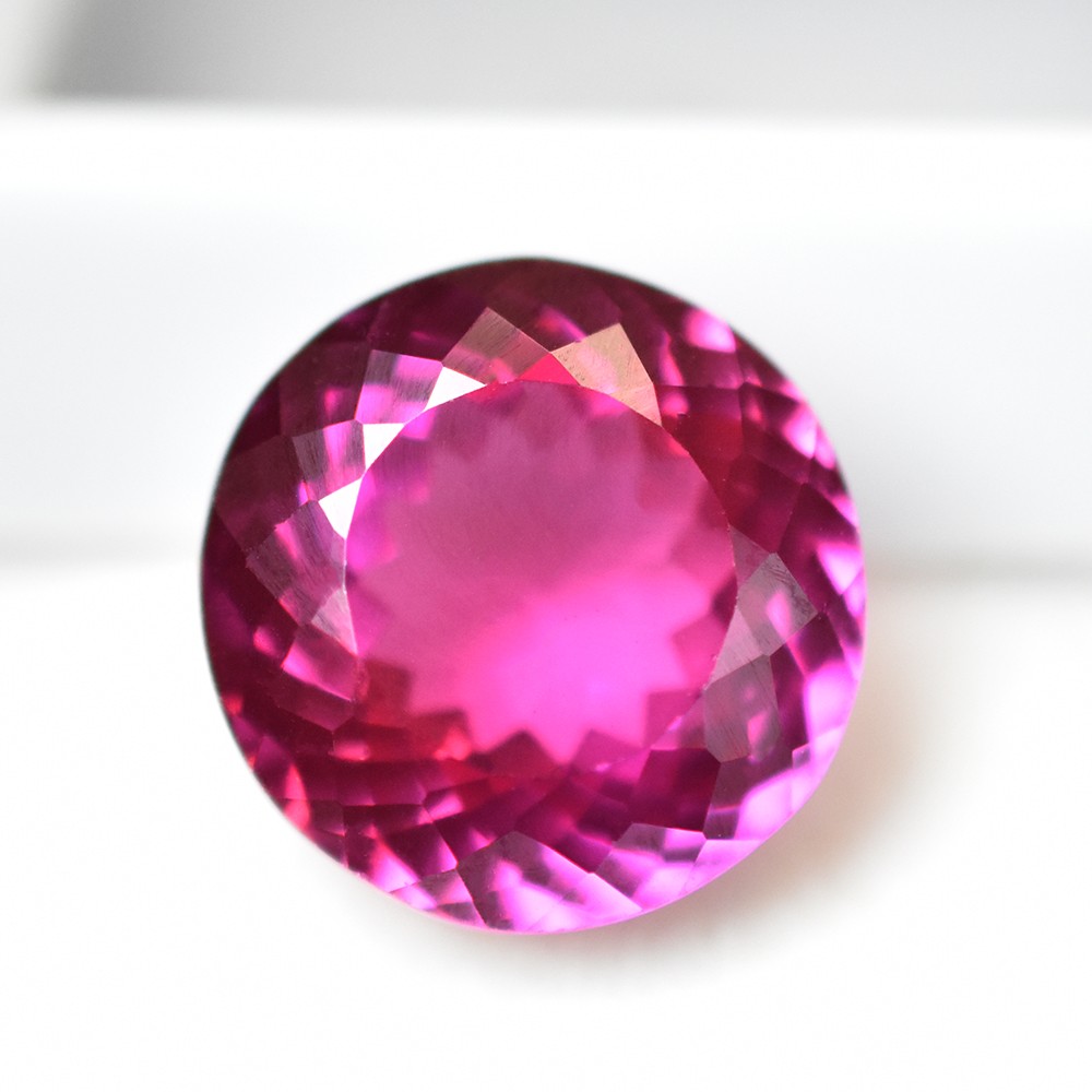 Natural Tourmaline Certified 10.65 Ct Round Cut Pink Loose Gemstone From Brazil