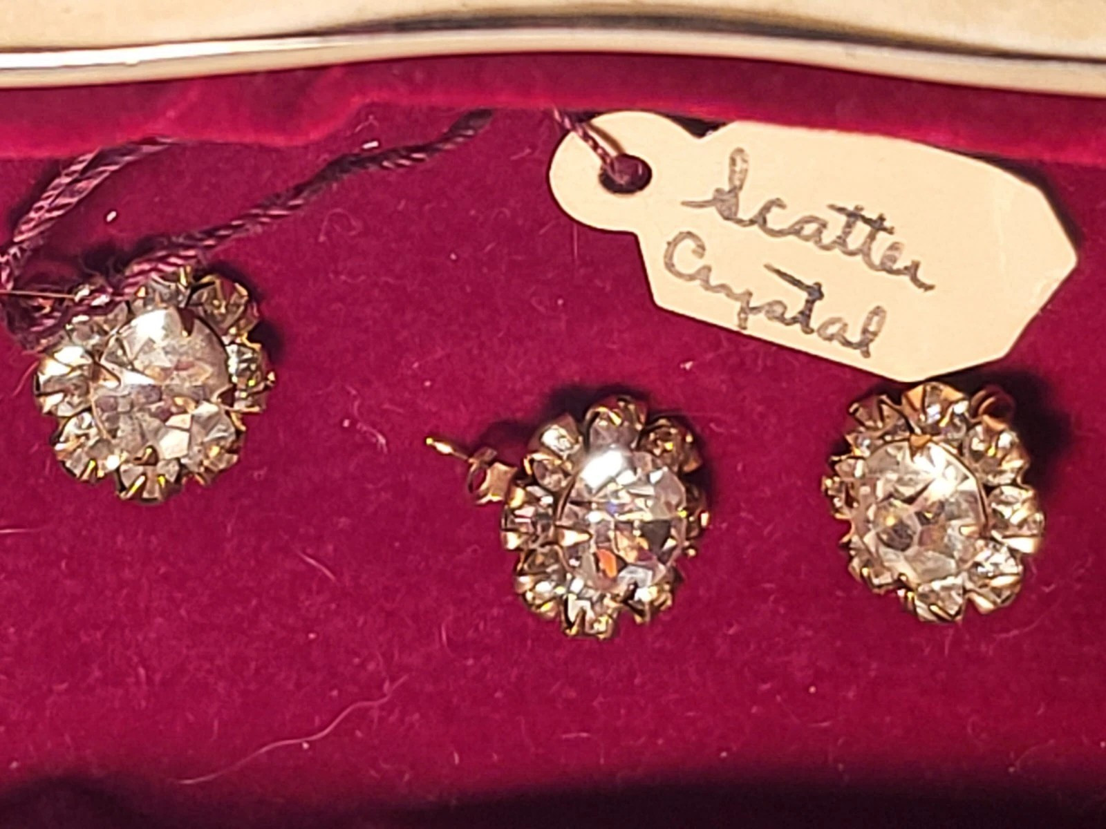 HILLCRAFT 1950’s * CRYSTAL SCATTER PINS/JEWELRY 14 K.R.G.F. U.S.A. Handmade