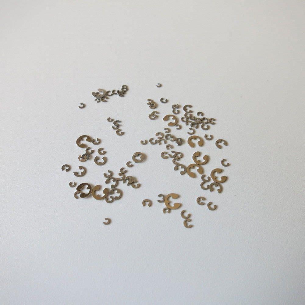 90Pack Watch Pusher Button C-clip E Clip Circlip Ring 9 Sizes Assortment