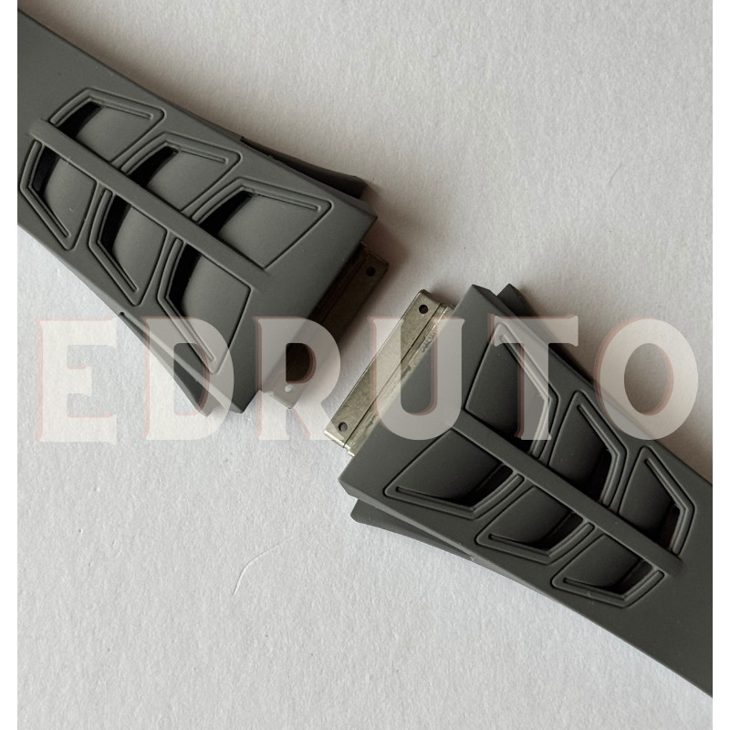 Replacement Gray FKM Rubber Watch Strap For Richard Mille RM030 35-02 /03
