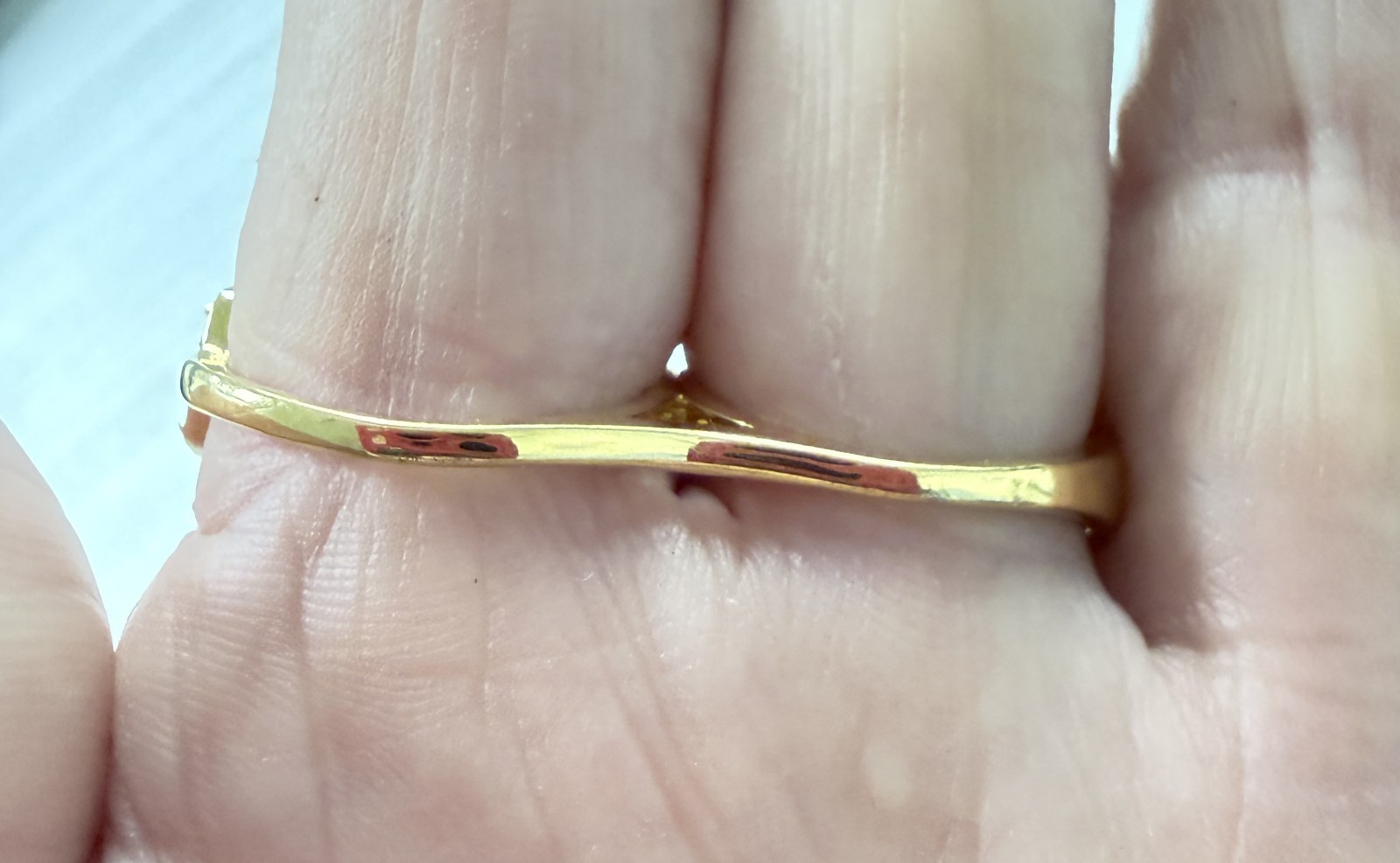 BAUBLEBAR: “PEACEMAKER” DOUBLE RING Gold Tone, Ceasar Fern Roman 7, Adjustable