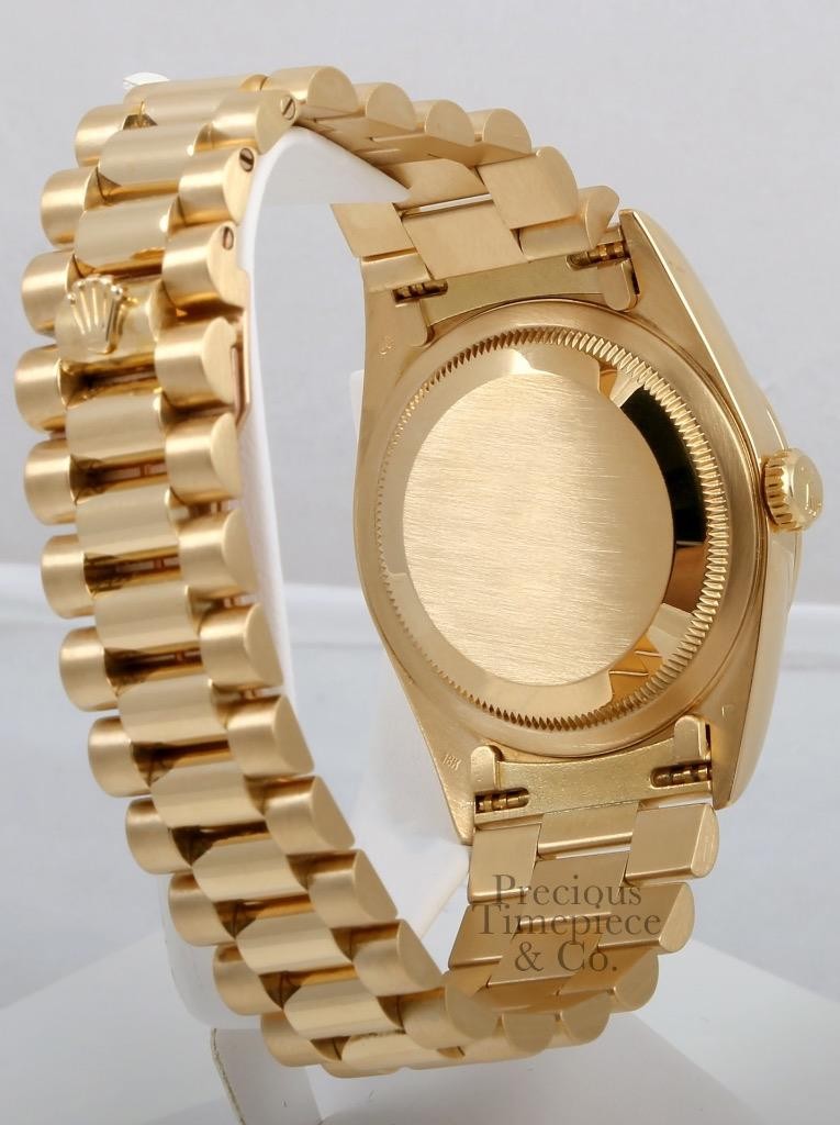 Rolex Day-Date 36mm 18038 President 18K Yellow Gold Fluted, Blue Diamond Dial