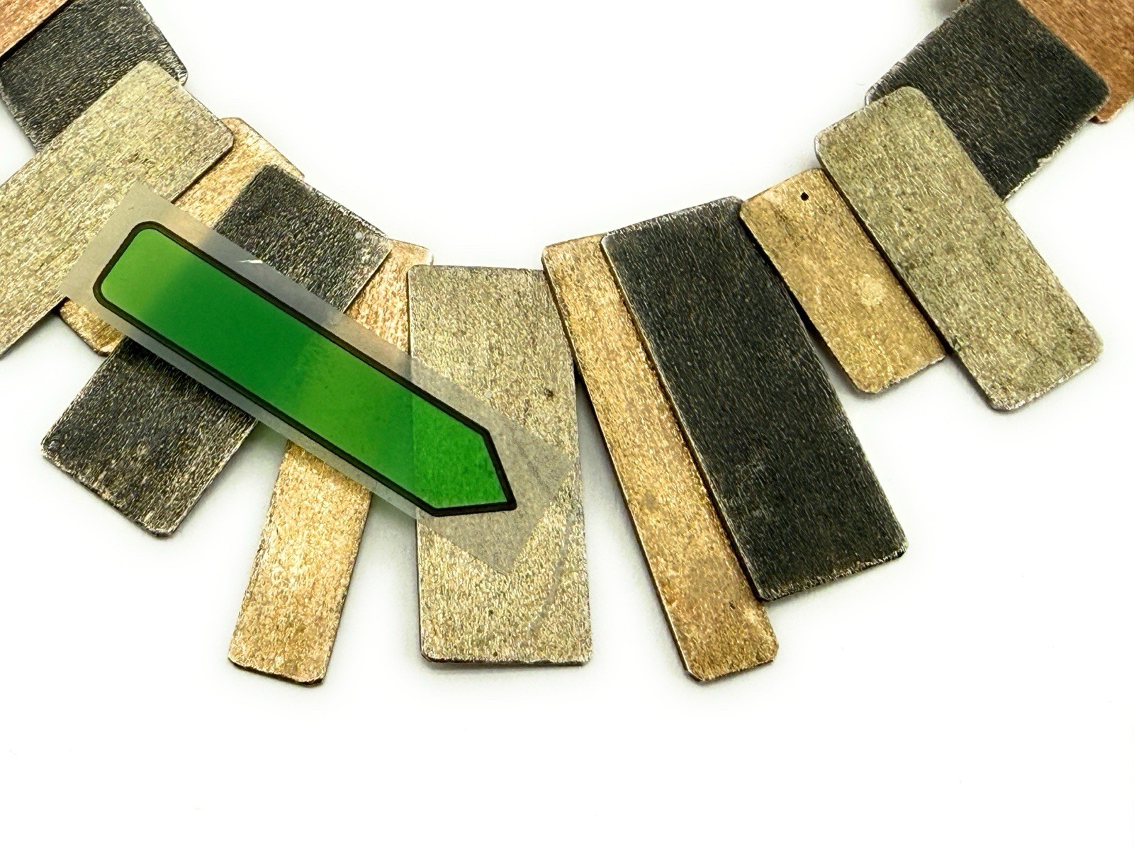 Sharon Levy Sterling Silver 925 Egyptian Necklace Statement Brutalist 16″ Israel