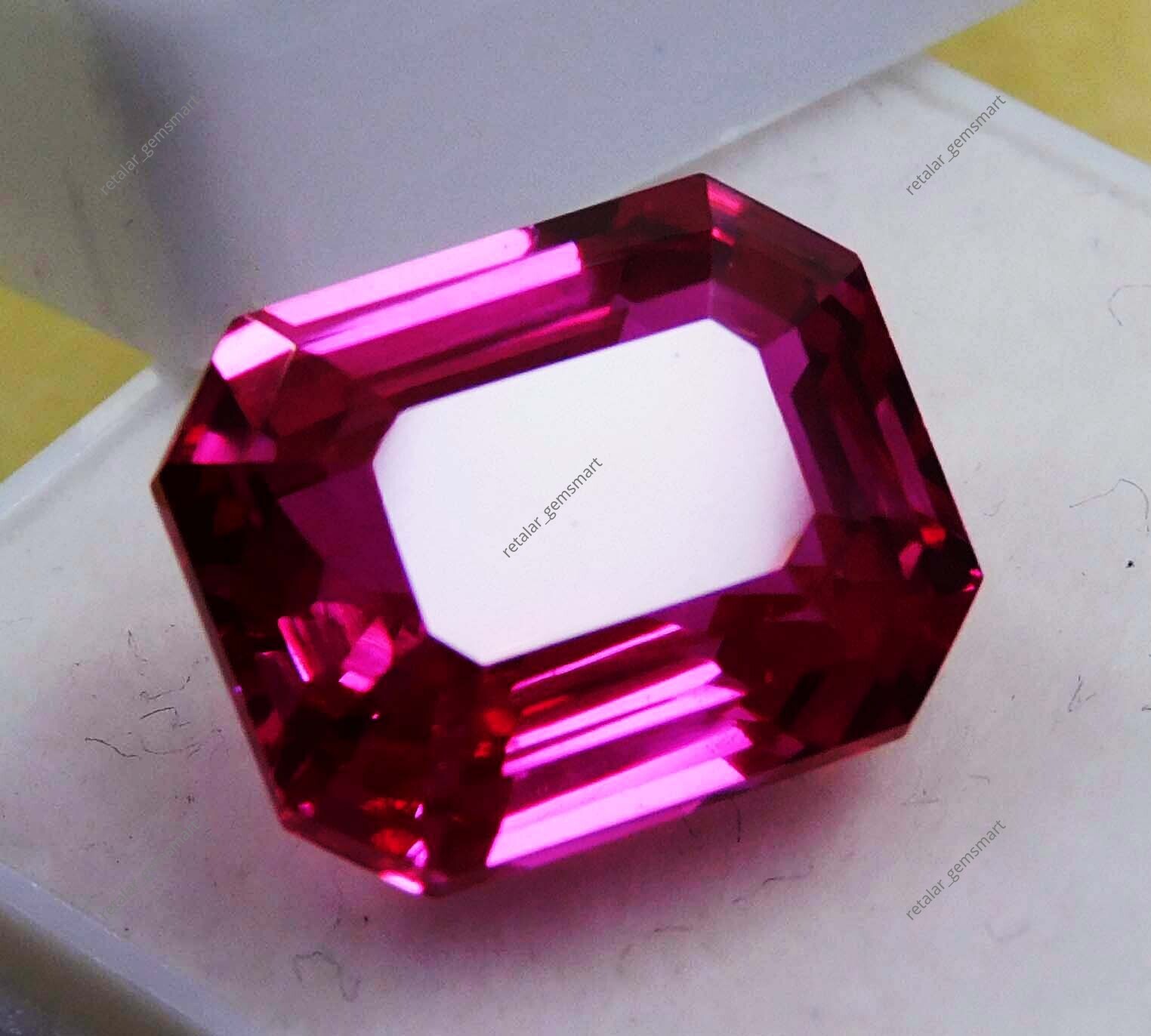 Extremely Rare Pink Sapphire Cut 11 Ct NATURAL Emerald CERTIFIED Loose Gemstone