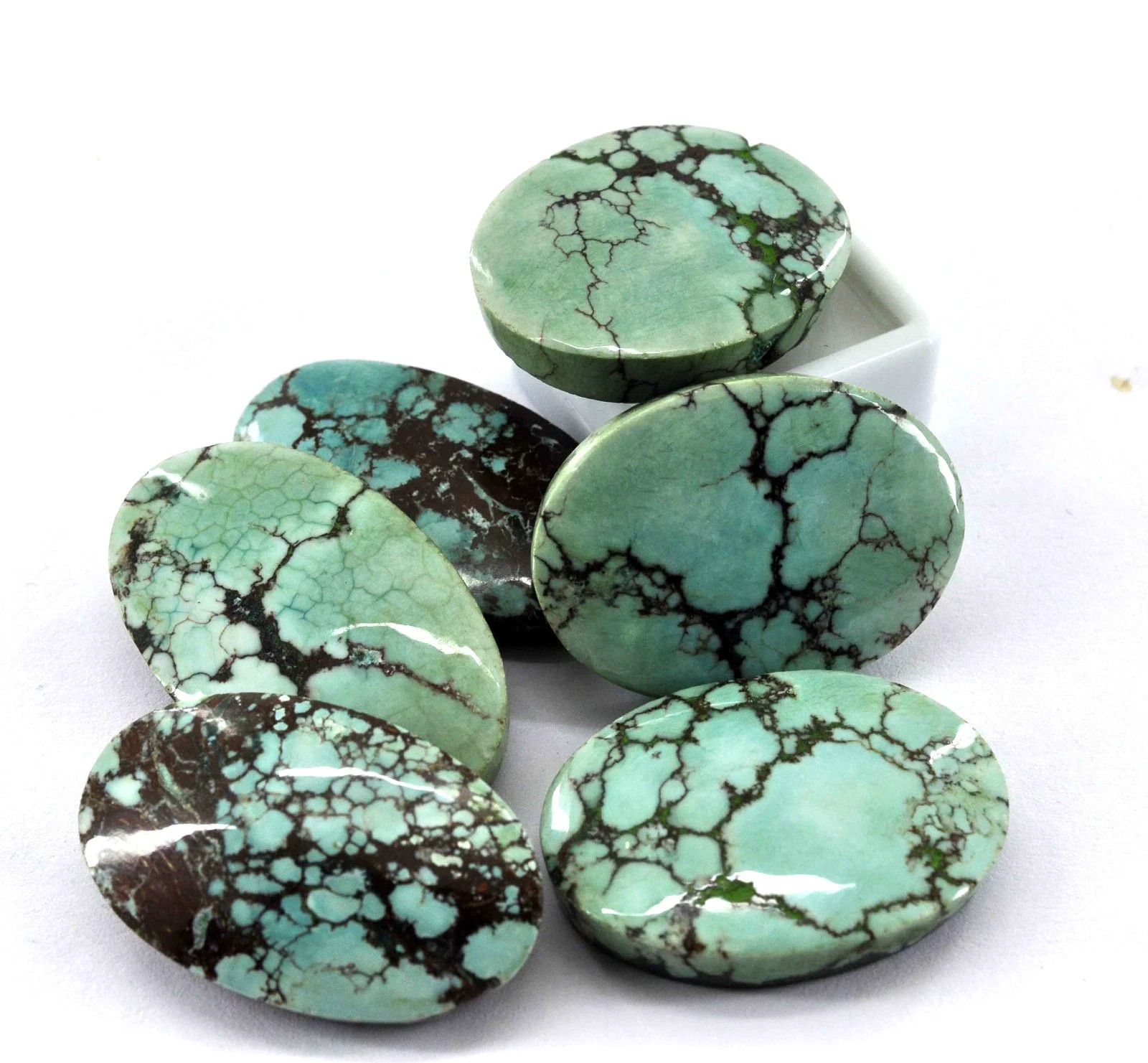 EGL Certified 456 Ct Natural Arizona Turquoise Blue Pear Cut Loose Gemstone Lot