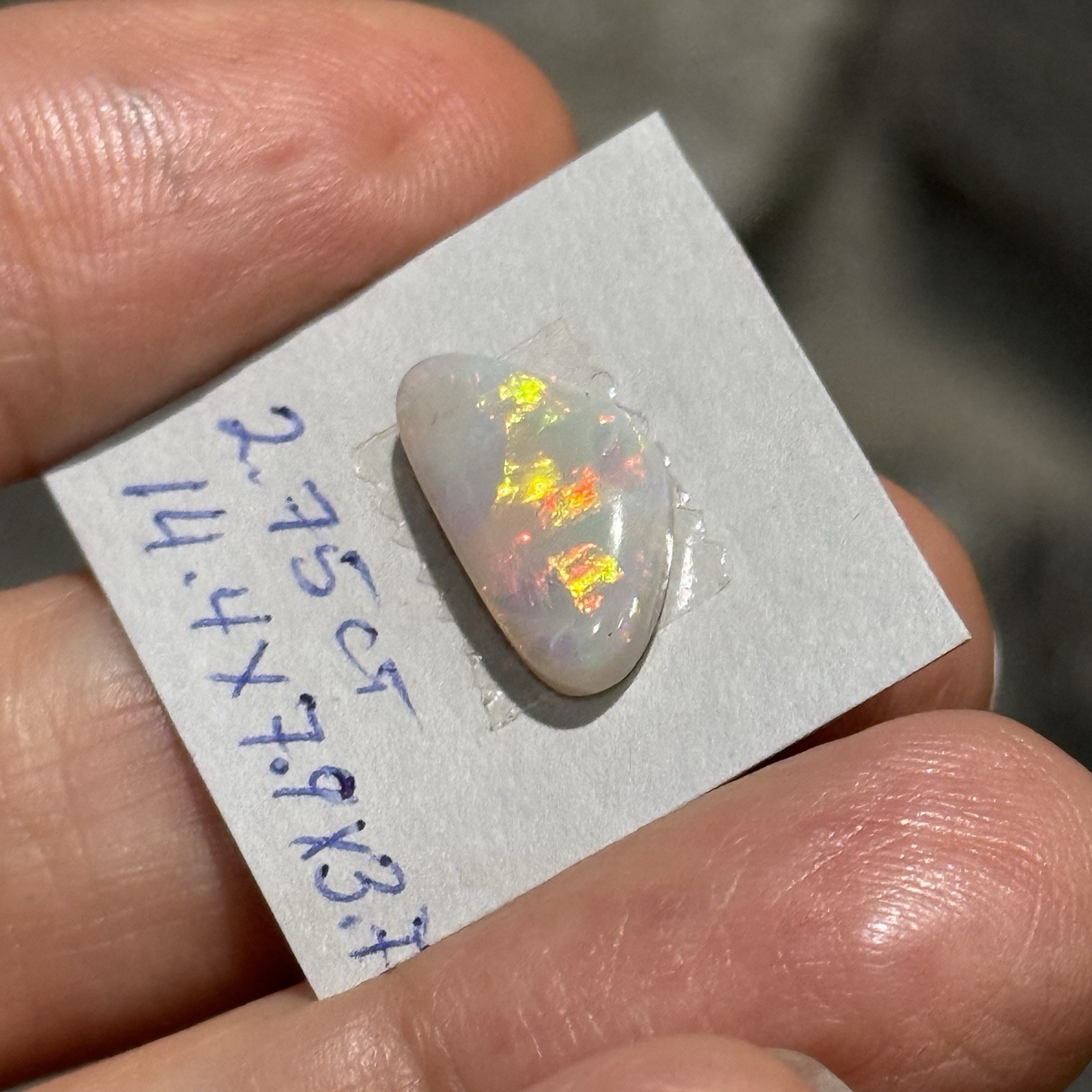 2.75ct 14.4×7.9×3.7mm Lightning Ridge Australian Crystal Opal Cabochon Gem