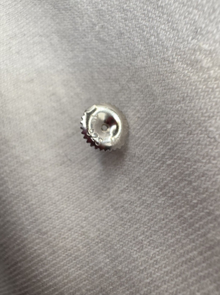 Solid 925 Sterling Silver & Moissanite Screw Back Earrings .25 CTW