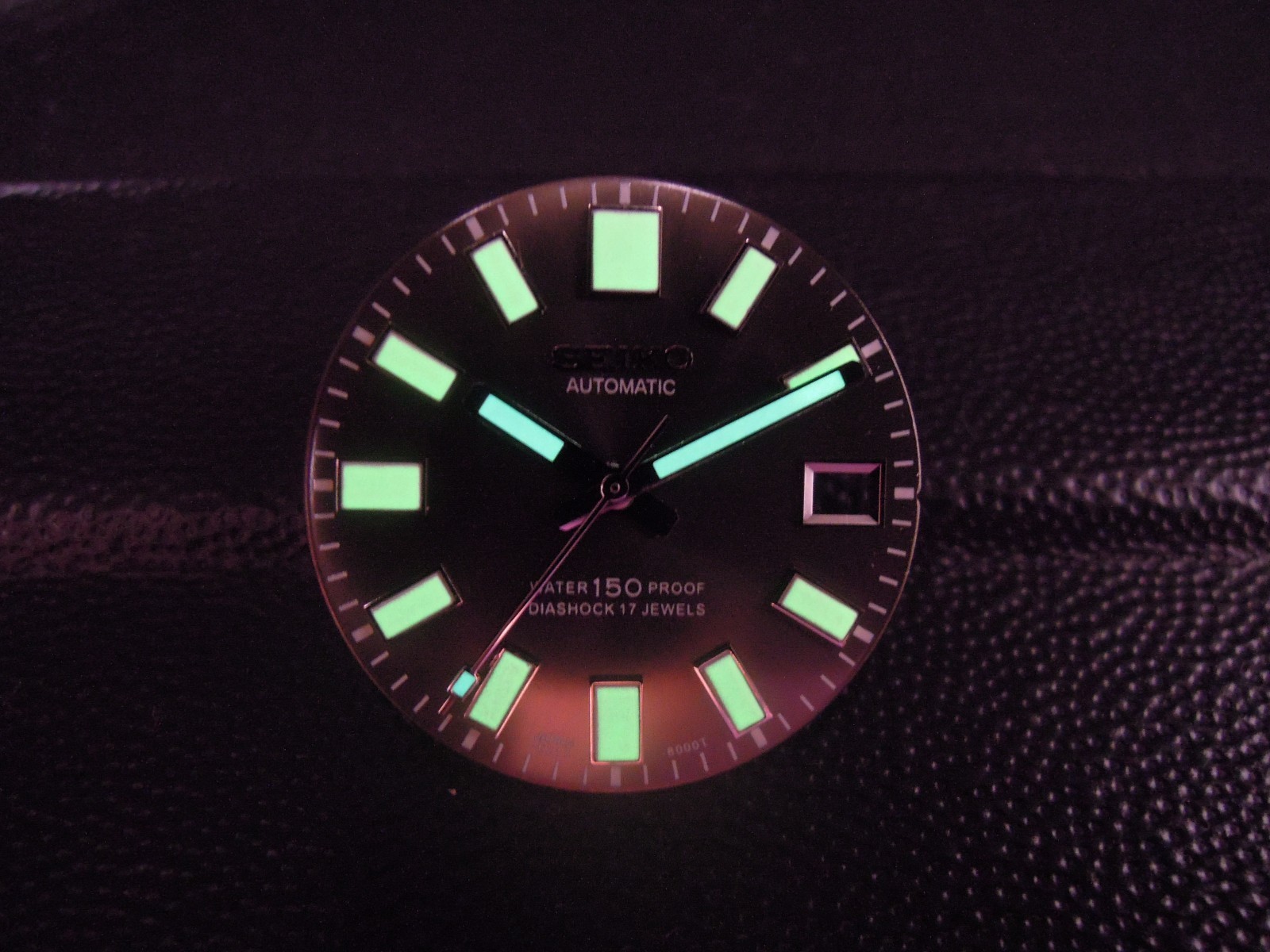 NEW BLACK GLOSSY 62MAS STYLE DIAL & HANDS LARGE DIVERS SKX031-033 /SKX007 WATCH